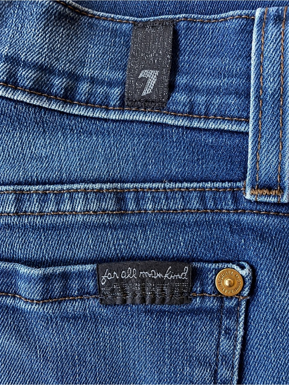 7 FOR ALL MANKIND Roxannes Jeans Medium Wash, Stretch Denim Size 30/ Inseam 26